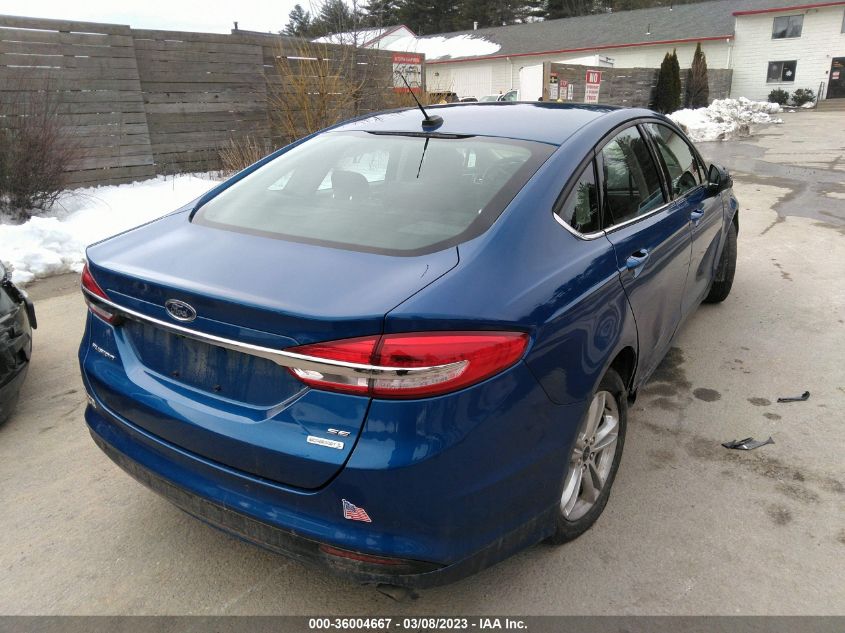 2018 FORD FUSION SE - 3FA6P0HDXJR255176