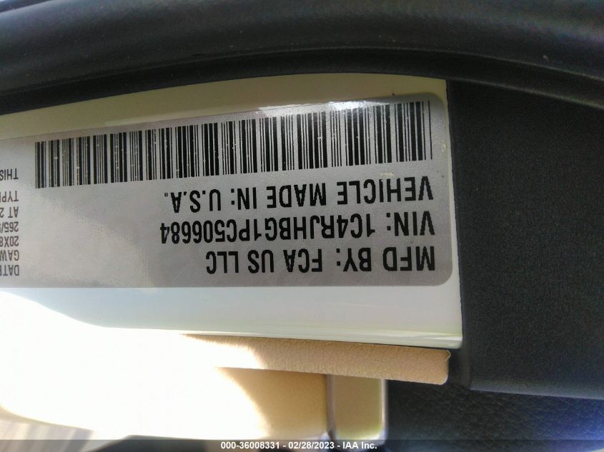 2023 JEEP GRAND CHEROKEE LIMITED - 1C4RJHBG1PC506684