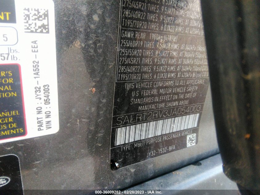 2018 LAND ROVER DISCOVERY HSE LUXURY - SALRT2RV3JA054003