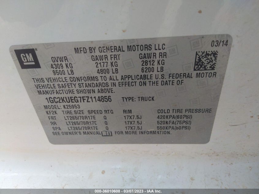 2015 CHEVROLET SILVERADO 2500HD WORK TRUCK - 1GC2KUEG7FZ114856