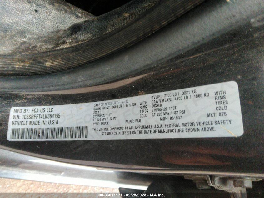 Ram 1500 2020г.