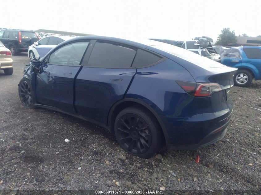 VIN 7SAYGAEE3NF555125 2022 TESLA MODEL Y LONG RANGE