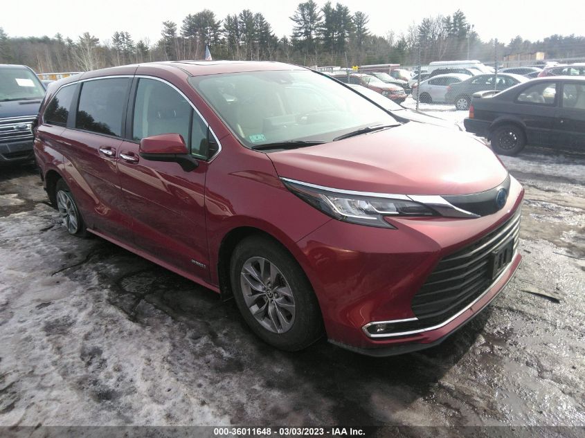 2021 TOYOTA SIENNA XLE - 5TDYSKFC5MS014781