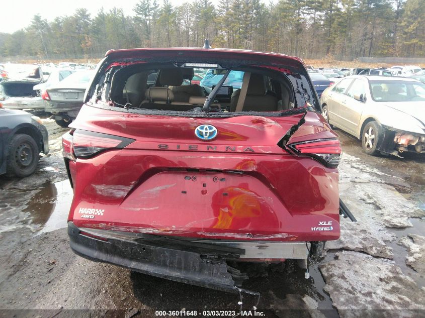 2021 TOYOTA SIENNA XLE - 5TDYSKFC5MS014781