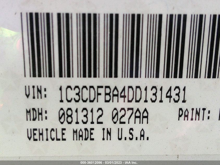 2013 DODGE DART SXT - 1C3CDFBA4DD131431