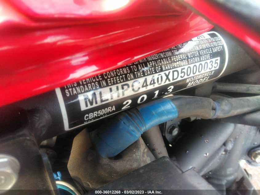 2013 HONDA CBR500 RA-ABS - MLHPC440XD5000035