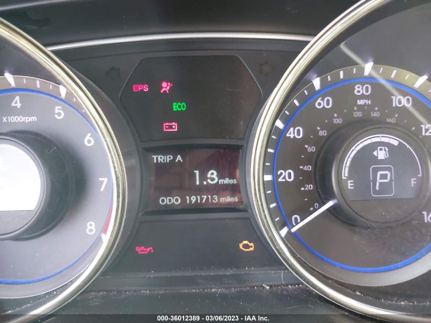 2013 HYUNDAI SONATA GLS PZEV - 5NPEB4AC9DH734435