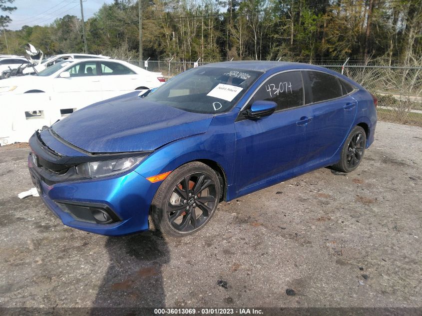 2019 HONDA CIVIC SEDAN SPORT - 19XFC2F80KE015246