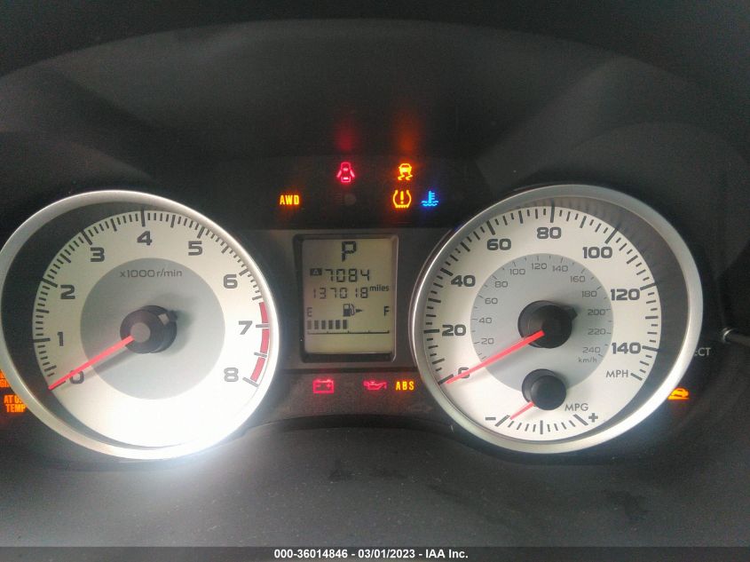 2013 SUBARU IMPREZA WAGON 2.0I PREMIUM - JF1GPAC60D2891634