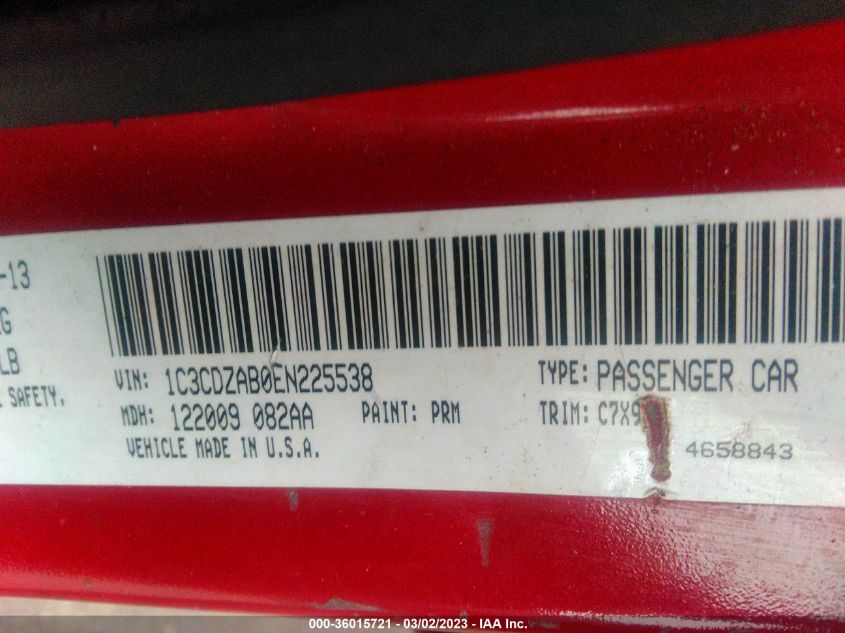 2014 DODGE AVENGER SE - 1C3CDZAB0EN225538