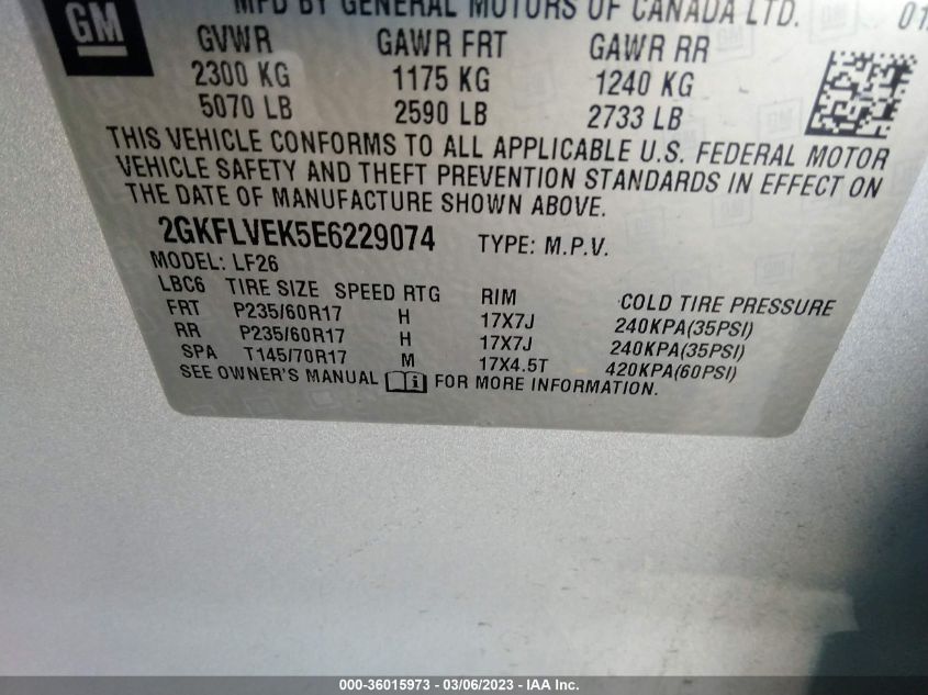 2014 GMC TERRAIN SLE - 2GKFLVEK5E6229074