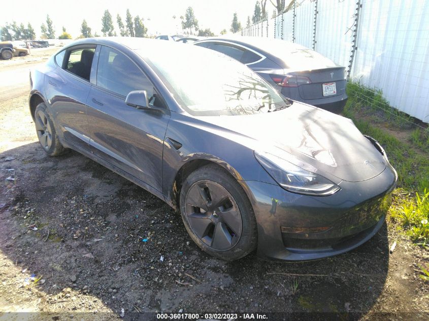 2022 TESLA MODEL 3 - 5YJ3E1EA4NF315253