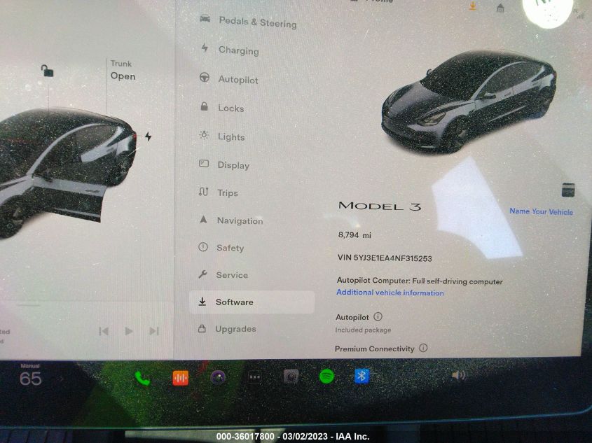 2022 TESLA MODEL 3 - 5YJ3E1EA4NF315253