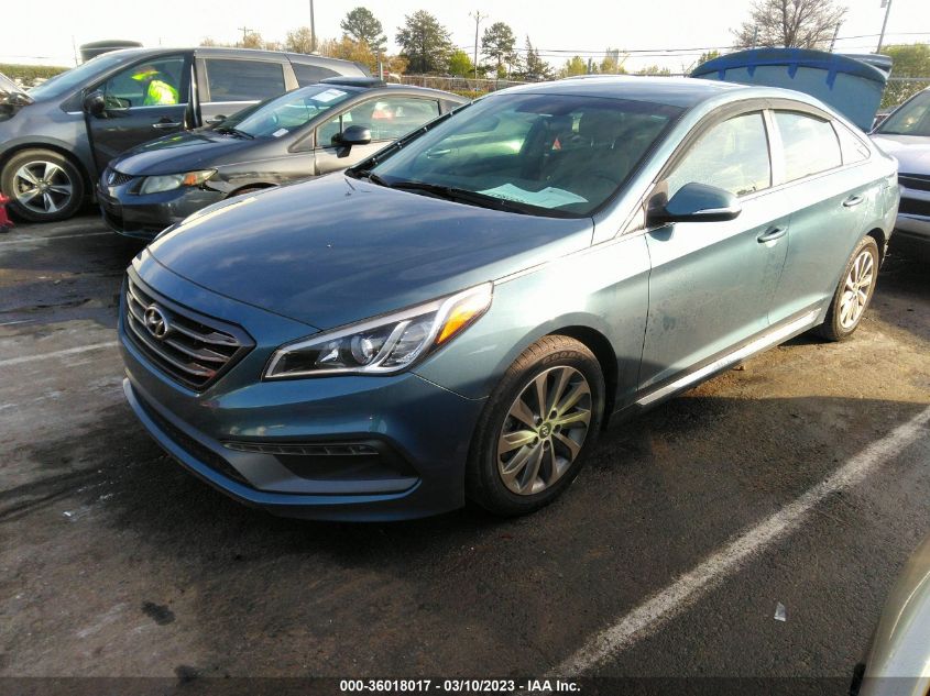 2016 HYUNDAI SONATA 2.4L SPORT - 5NPE34AF2GH390801