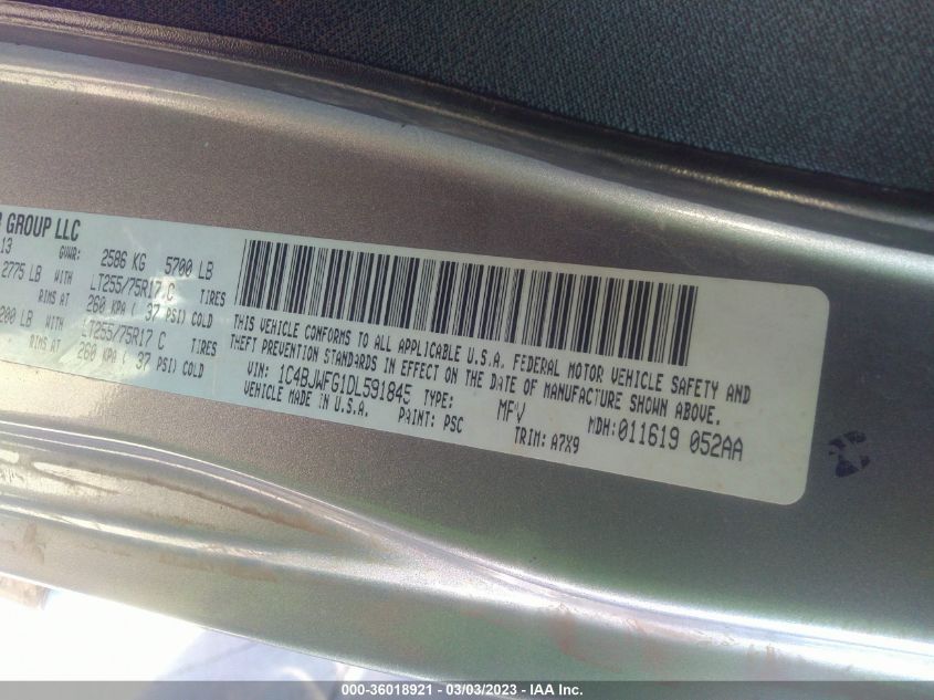 2013 JEEP WRANGLER UNLIMITED RUBICON - 1C4BJWFG1DL591845