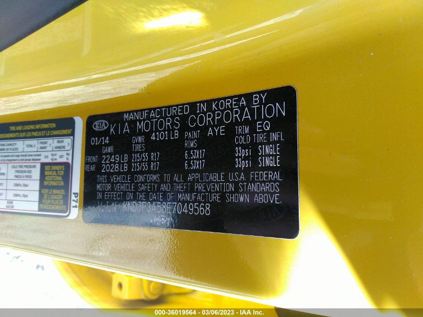 2014 KIA SOUL + - KNDJP3A58E7049568