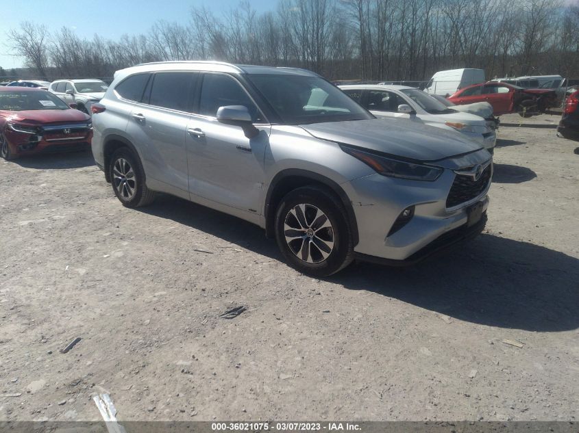2021 TOYOTA HIGHLANDER HYBRID XLE - 5TDGBRCH9MS068833