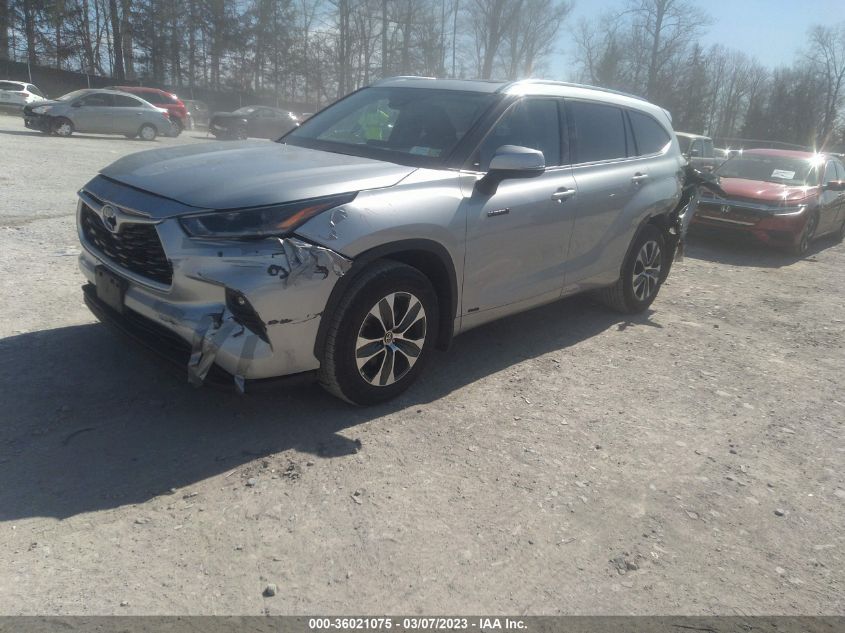 2021 TOYOTA HIGHLANDER HYBRID XLE - 5TDGBRCH9MS068833