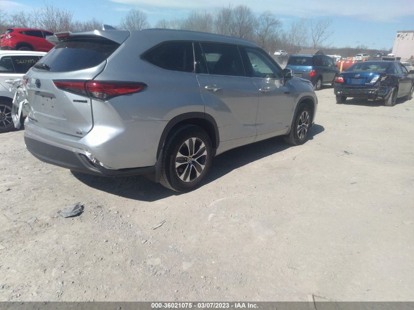 2021 TOYOTA HIGHLANDER HYBRID XLE - 5TDGBRCH9MS068833