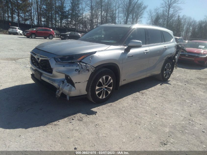 2021 TOYOTA HIGHLANDER HYBRID XLE - 5TDGBRCH9MS068833