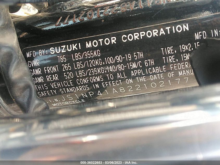 2002 SUZUKI LS650 P - JS1NP41A822102177