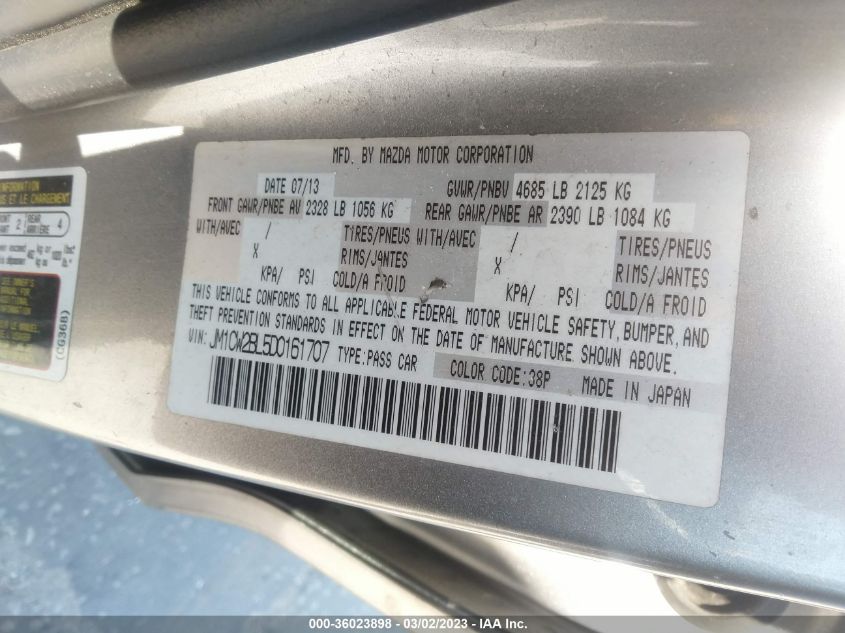 2013 MAZDA MAZDA5 SPORT - JM1CW2BL5D0161707
