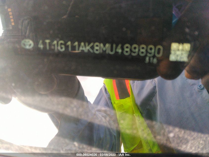 2021 TOYOTA CAMRY SE - 4T1G11AK8MU489890