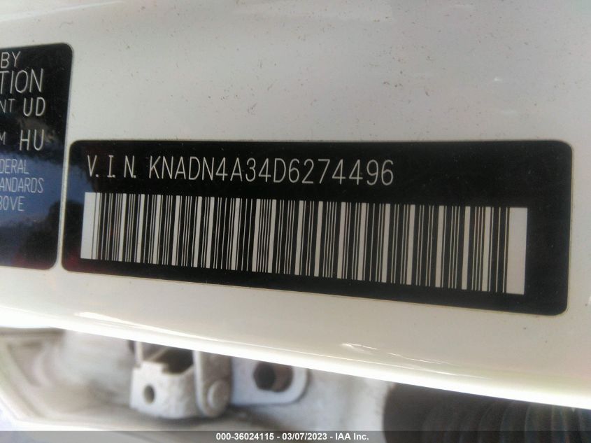2013 KIA RIO SX - KNADN4A34D6274496