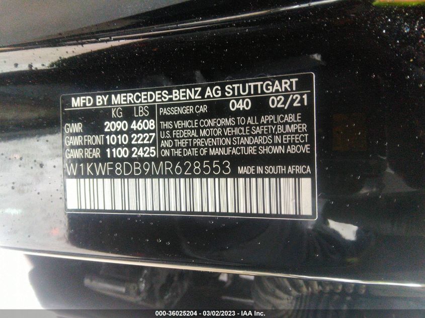 W1KWF8DB9MR628553 Mercedes-Benz C-Class C 300 9