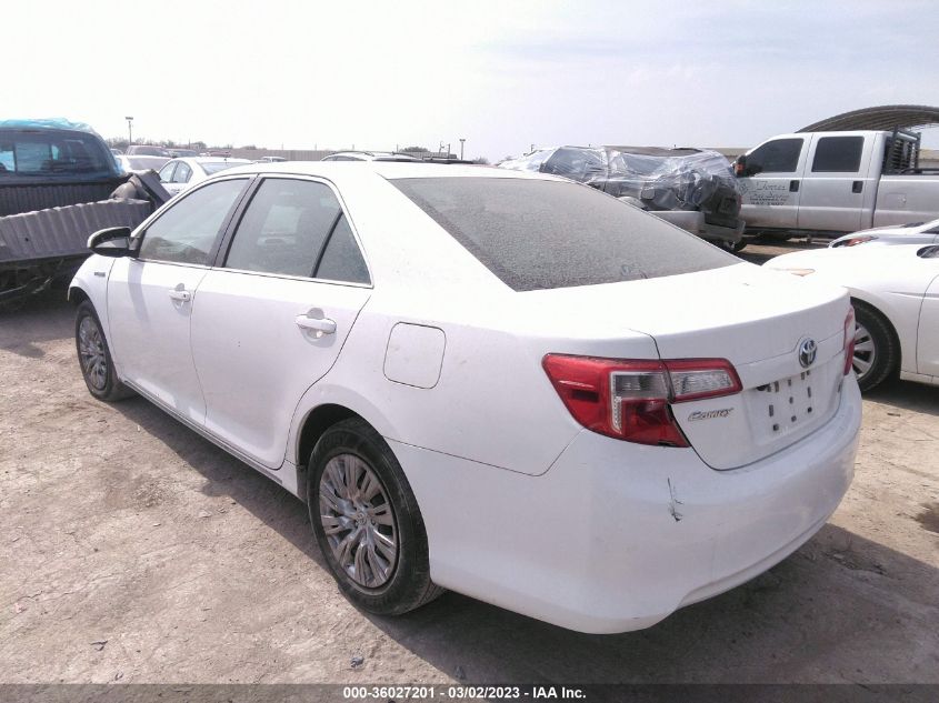 2013 TOYOTA CAMRY HYBRID LE/XLE 4T1BD1FK6DU091443