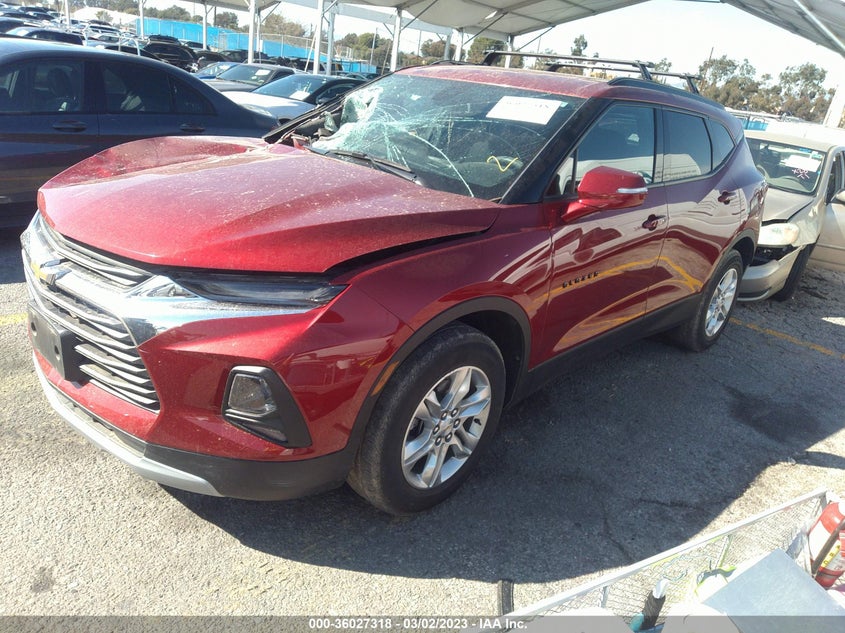 VIN 3GNKBCR46MS560833 2021 CHEVROLET BLAZER LT
