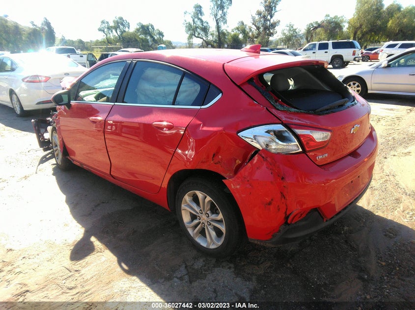 VIN 3G1BE6SM4KS543725 2019 CHEVROLET CRUZE LT