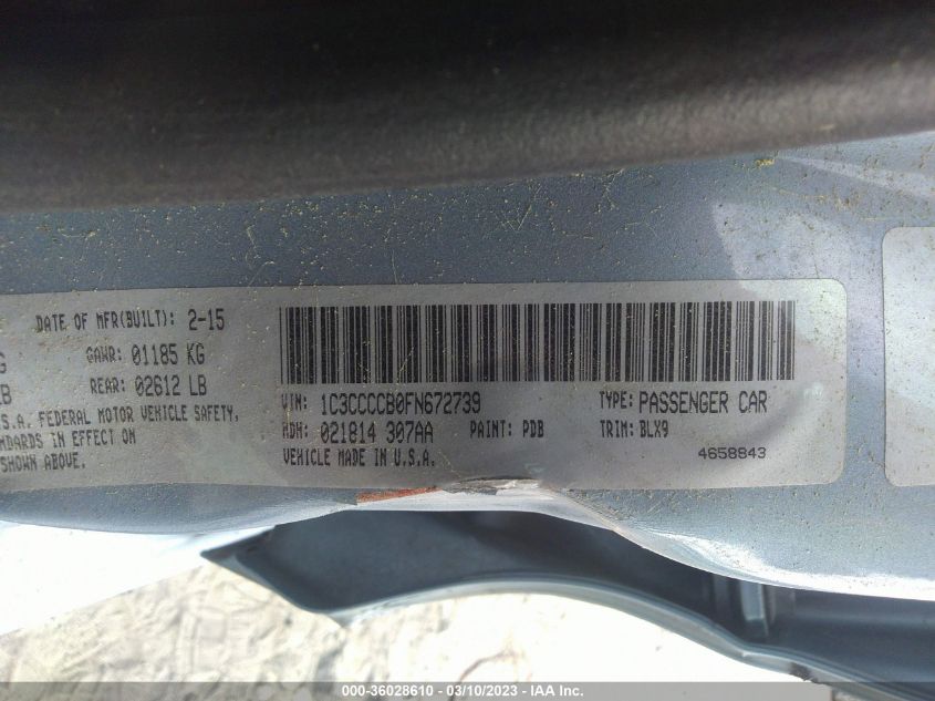 2015 CHRYSLER 200 C - 1C3CCCCB0FN672739