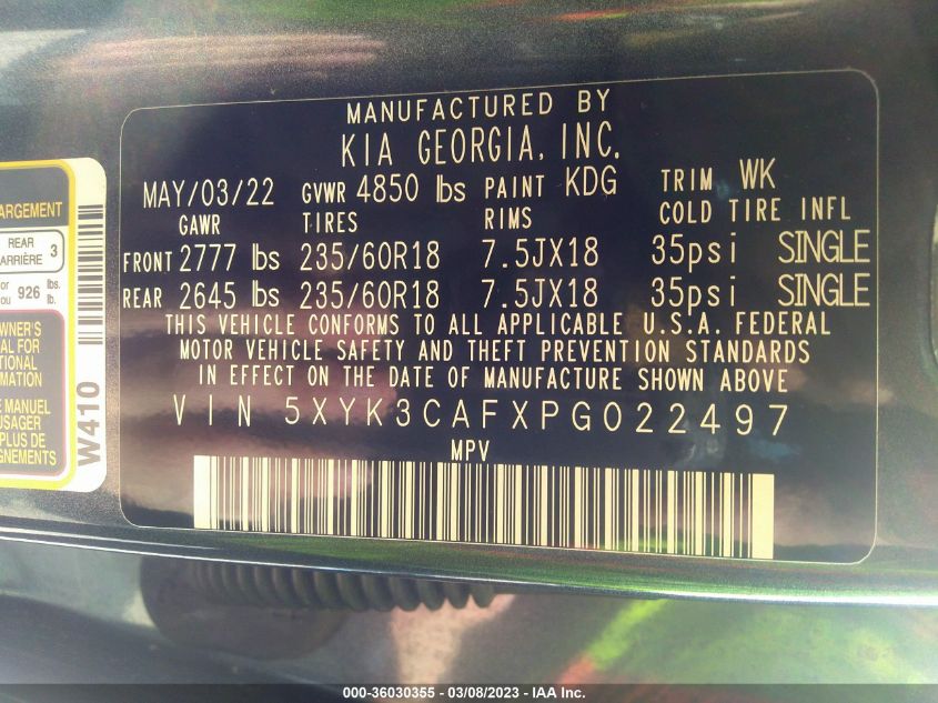 2023 KIA SPORTAGE EX - 5XYK3CAFXPG022497
