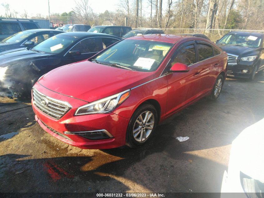 2015 HYUNDAI SONATA 2.4L SE - 5NPE24AF5FH138123