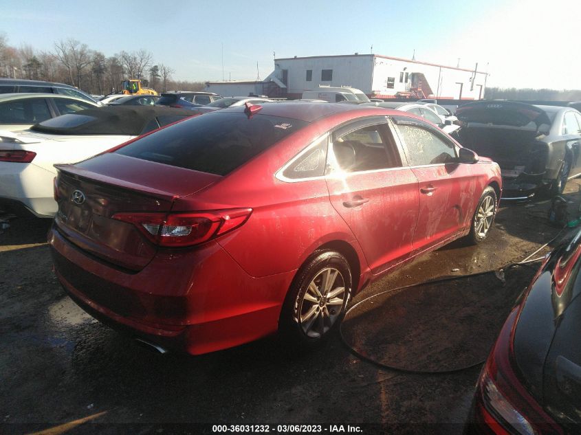 2015 HYUNDAI SONATA 2.4L SE - 5NPE24AF5FH138123