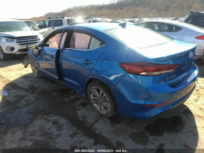 2018 HYUNDAI ELANTRA LIMITED - 5NPD84LF0JH272246