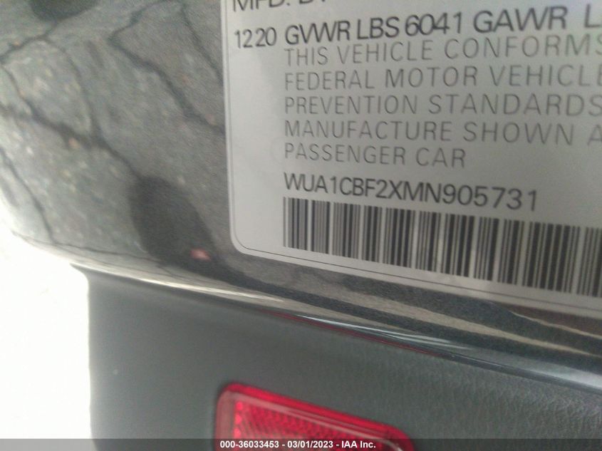 2021 AUDI RS 6 AVANT - WUA1CBF2XMN905731