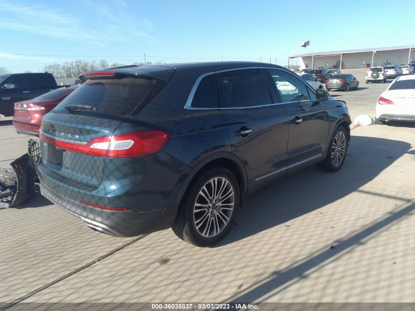2016 LINCOLN MKX RESERVE - 2LMPJ6LR1GBL40517