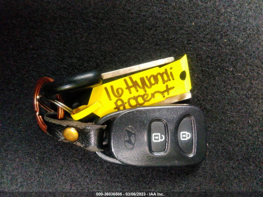 2016 HYUNDAI ACCENT SE - KMHCT4AE6GU048798