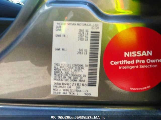 2020 NISSAN ALTIMA 2.5 S - 1N4BL4BV8LC258288