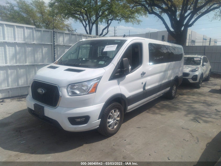 VIN 1FBAX2Y82MKA66196 2021 FORD TRANSIT PASSENGER WAGON XL/XLT