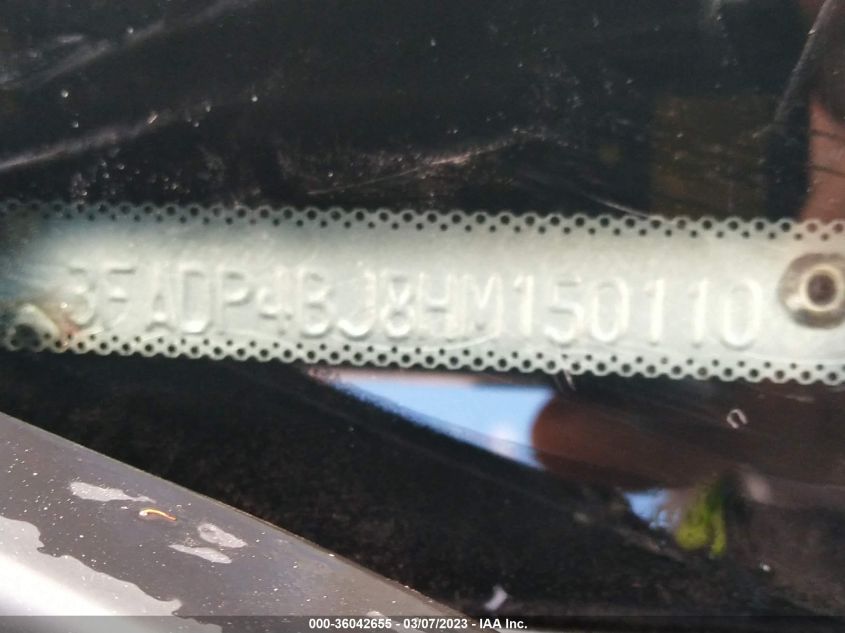 2017 FORD FIESTA SE - 3FADP4BJ8HM150110