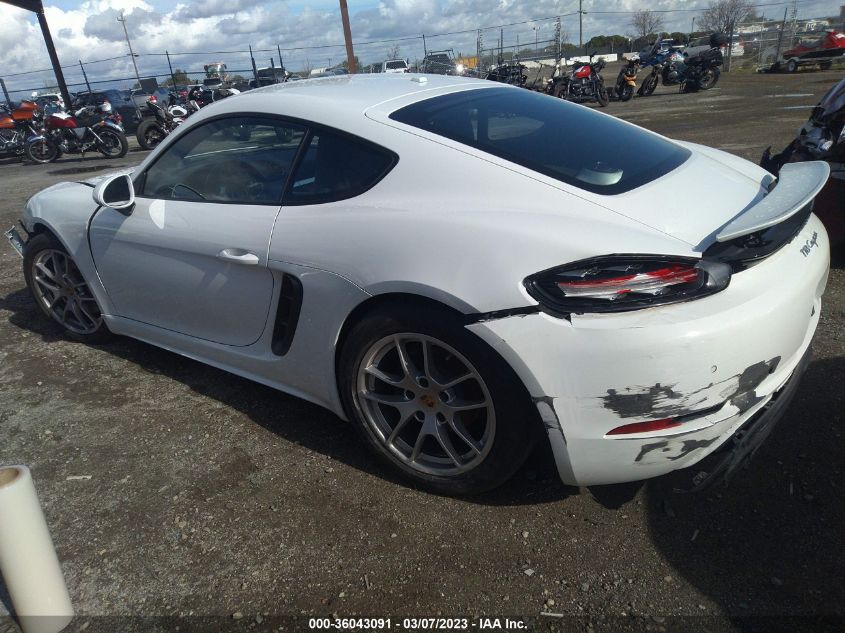 2017 PORSCHE 718 CAYMAN WP0AA2A88HS270532