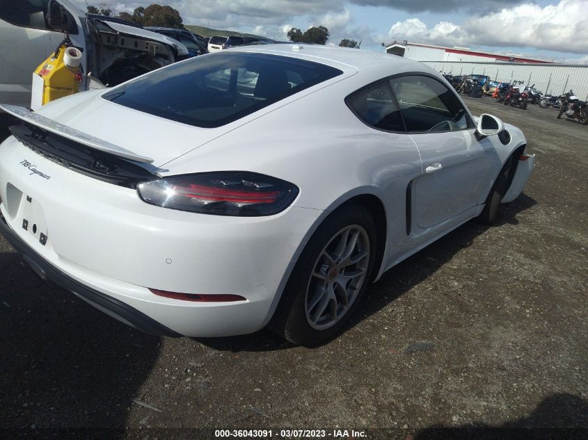 2017 PORSCHE 718 CAYMAN WP0AA2A88HS270532