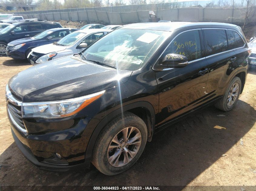 2015 TOYOTA HIGHLANDER XLE - 5TDJKRFH7FS108749