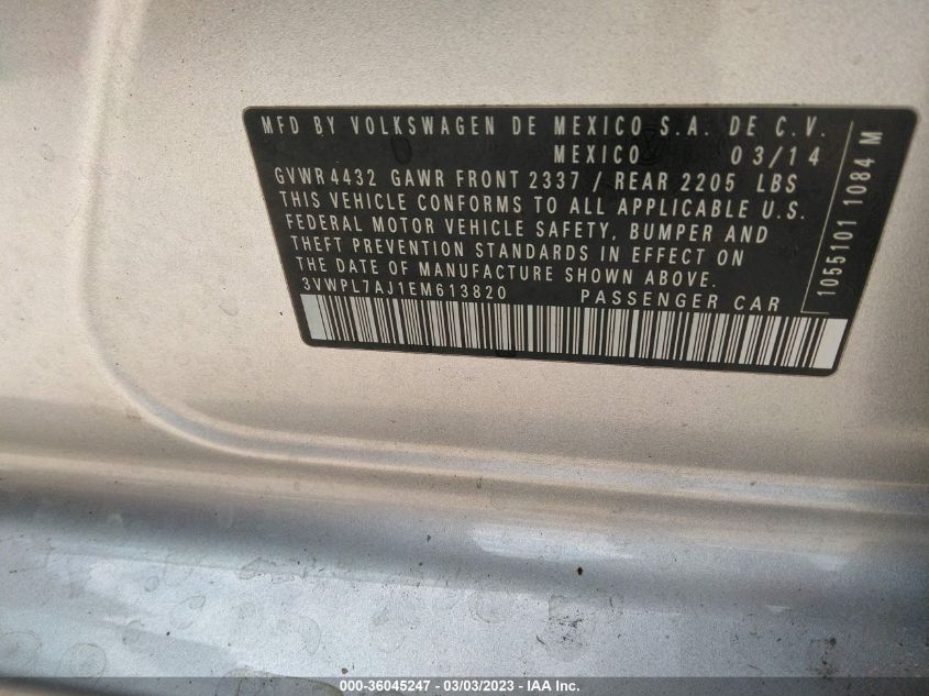 2014 VOLKSWAGEN JETTA SPORTWAGEN TDI - 3VWPL7AJ1EM613820