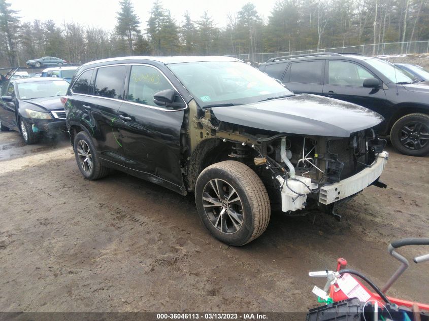 2016 TOYOTA HIGHLANDER XLE - 5TDJKRFH6GS323444