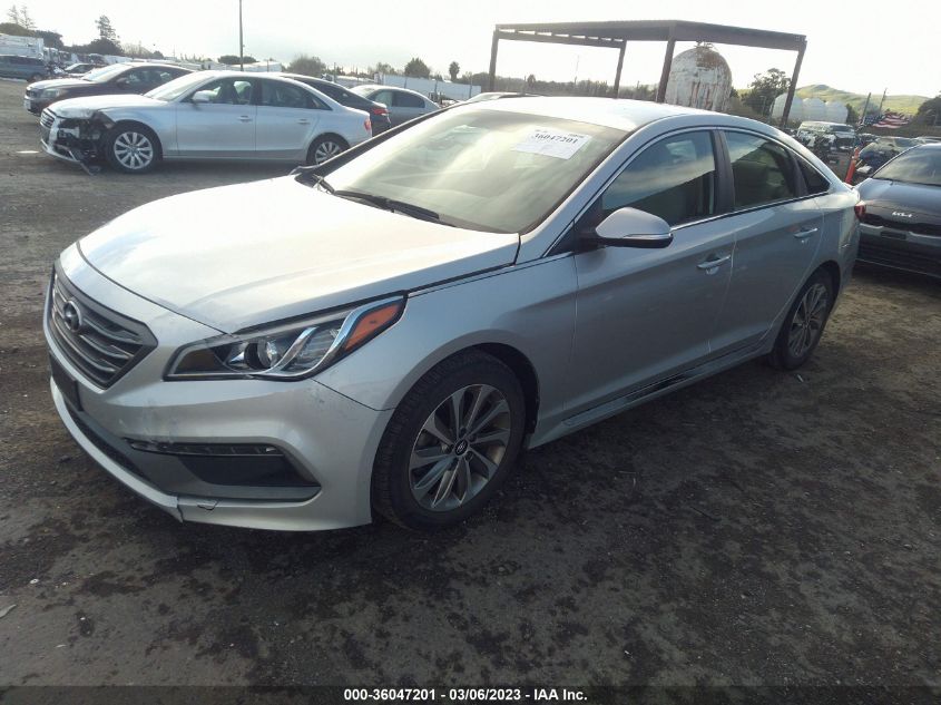 2016 HYUNDAI SONATA 2.4L SPORT - 5NPE34AF1GH415672