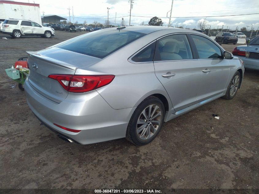 2016 HYUNDAI SONATA 2.4L SPORT - 5NPE34AF1GH415672